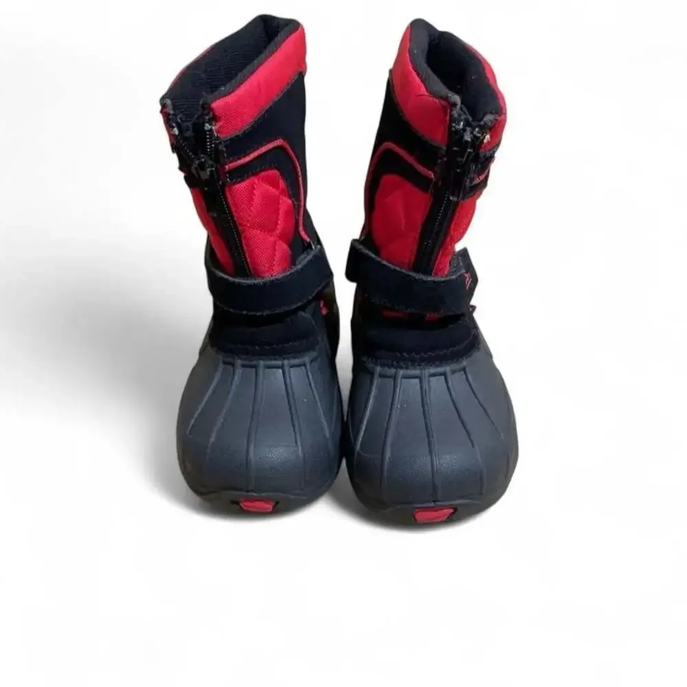 Totes Tyler II Winter Snow Boots Size 9M Black Red